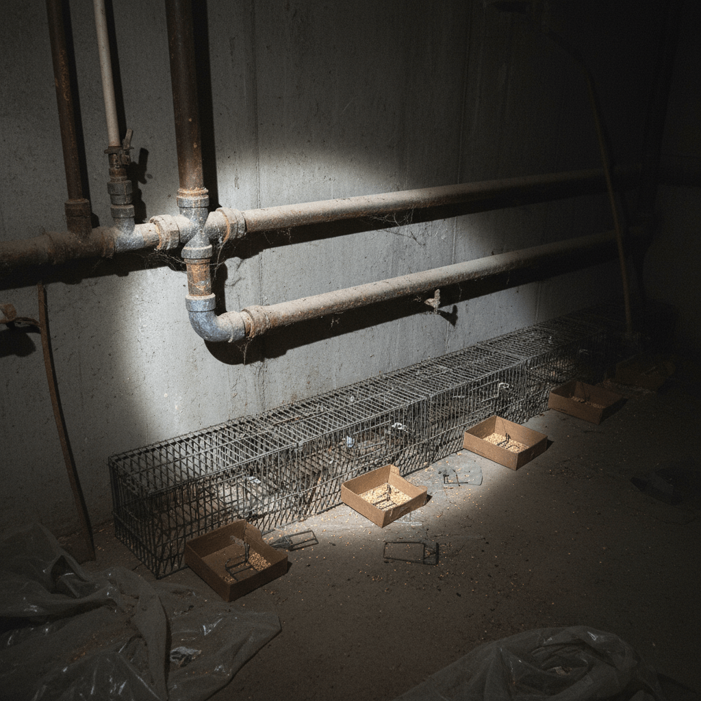 Professionelle Fallen im Keller